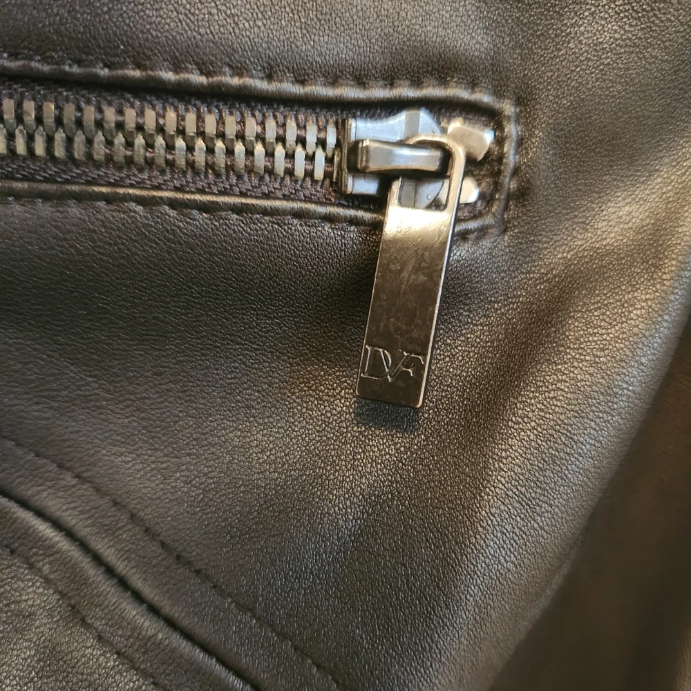 Diane Von Furstenberg Lamb leather Warrior Pants NWOT size 2